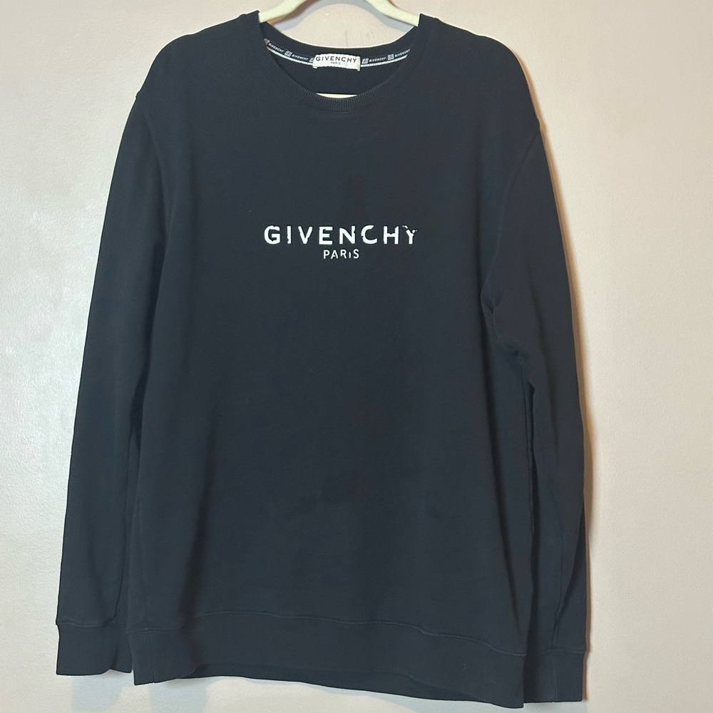 Men’s Givenchy Black Logo Crewneck Size L